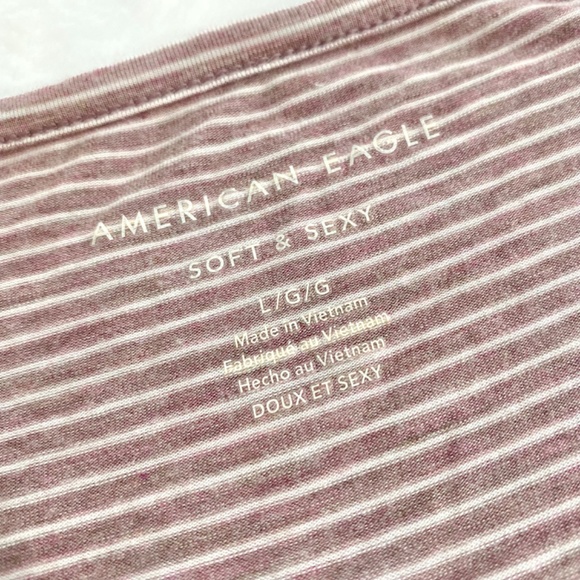 NWOT American Eagle Pink Striped Soft and Sexy Tank - Picture 11 of 12